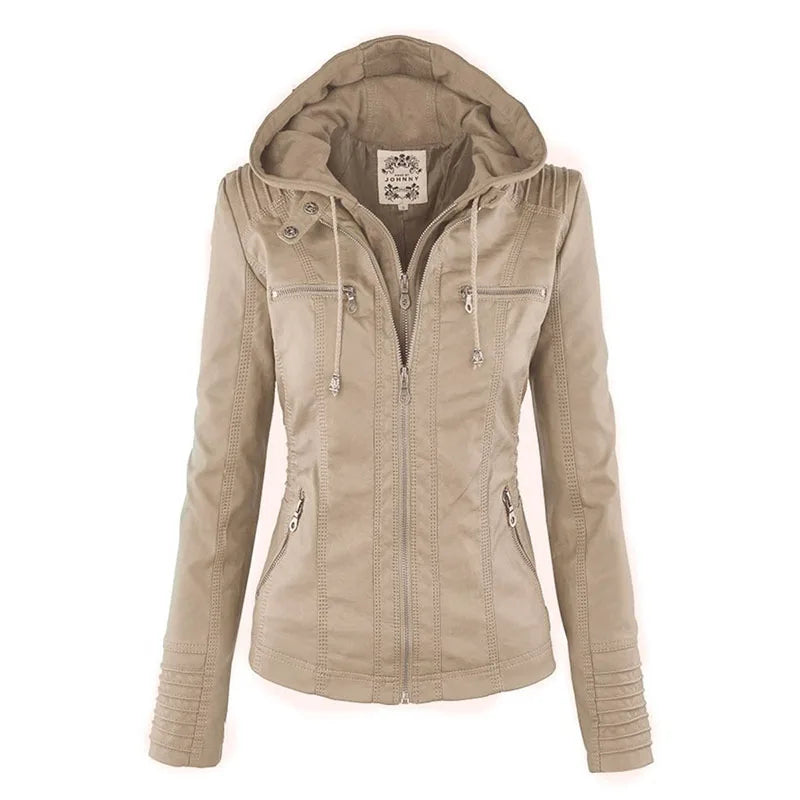 Claire® | Elegant leather jacket