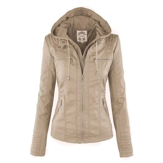 Claire® | Elegant leather jacket