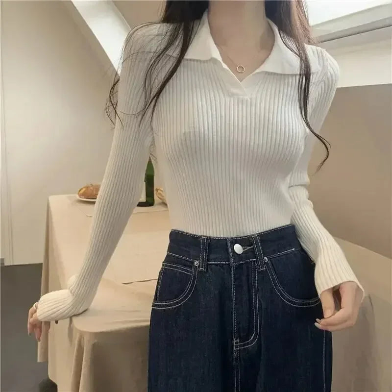 Camila® | Women's knitted turtleneck sweater with long sleeves