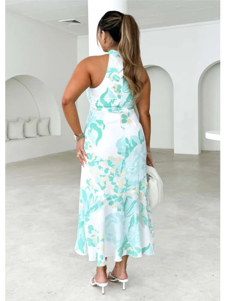 Brianna | Elegant Halter Neck Wrap Dress