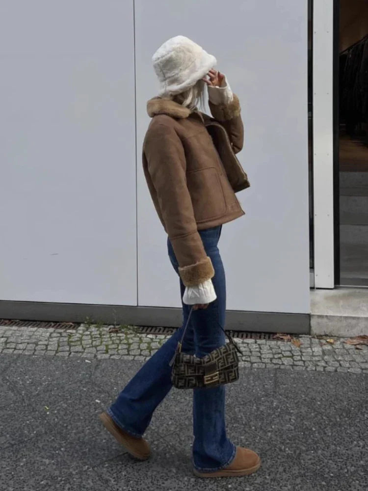 Dominique® | Women's coat jacket with lapels for autumn and winter
