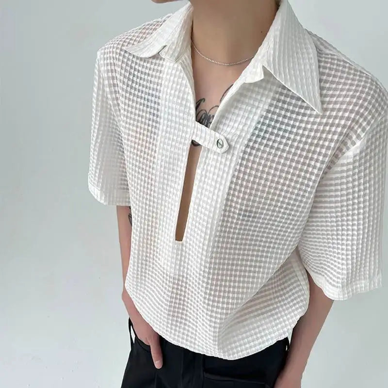 Ciara® | Striped shirt with long sleeves and lapels
