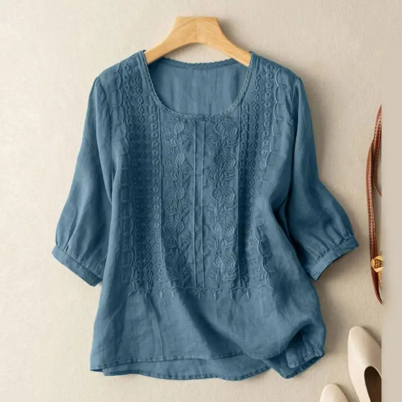 Christine® | Embroidered relaxed blouse