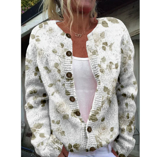 Belén | Knitted cardigan with subtle spot print