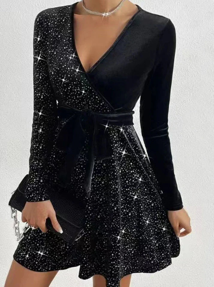 Ana® | Sequin Wrap Dress Chic