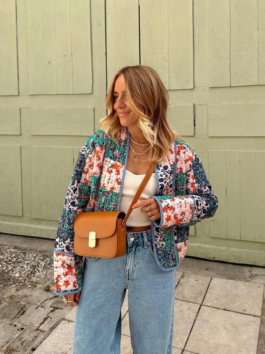 Danna® | Vintage patchwork cotton coat for women