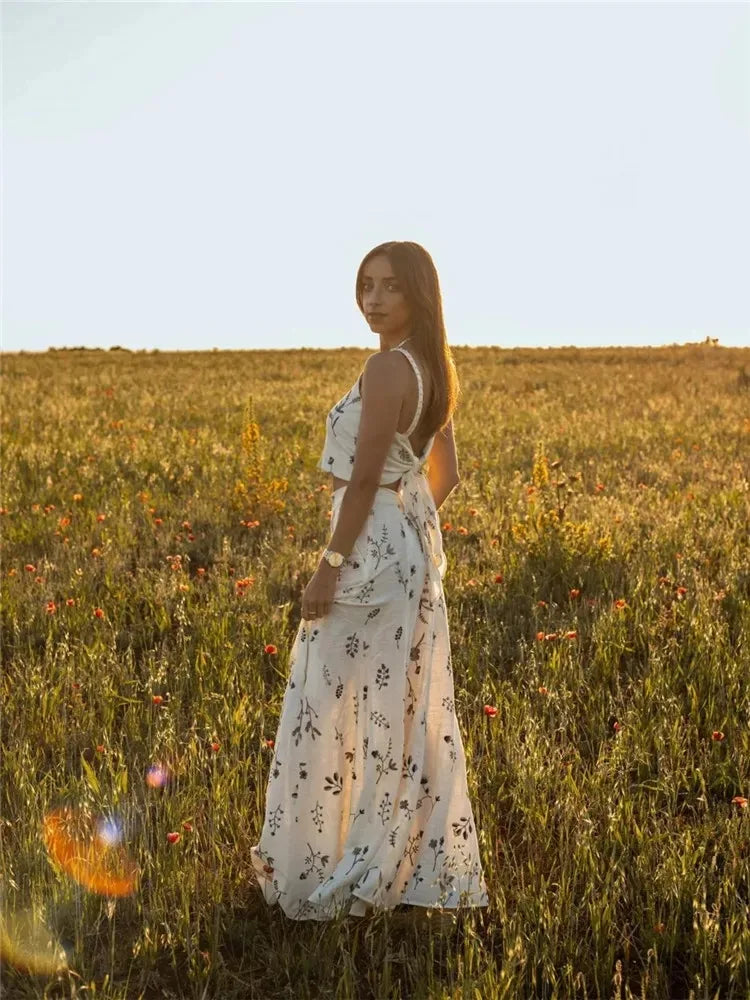 Caridad® | Floral top and skirt set