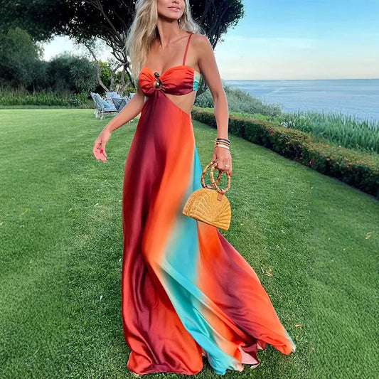 Gail | Elegant Maxi Dress with Knot Front