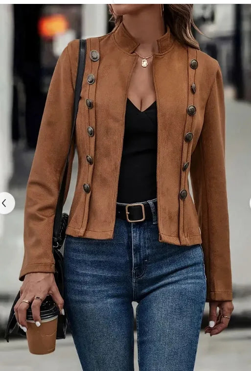 Eira® | Winter coat for women with high collar and buttons