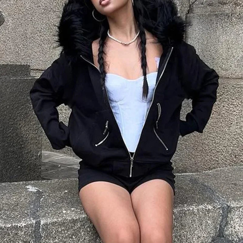 Elisa® | Women's sweatshirt with collar and zip