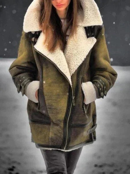 Dayana® | Sherpa suede jacket for women