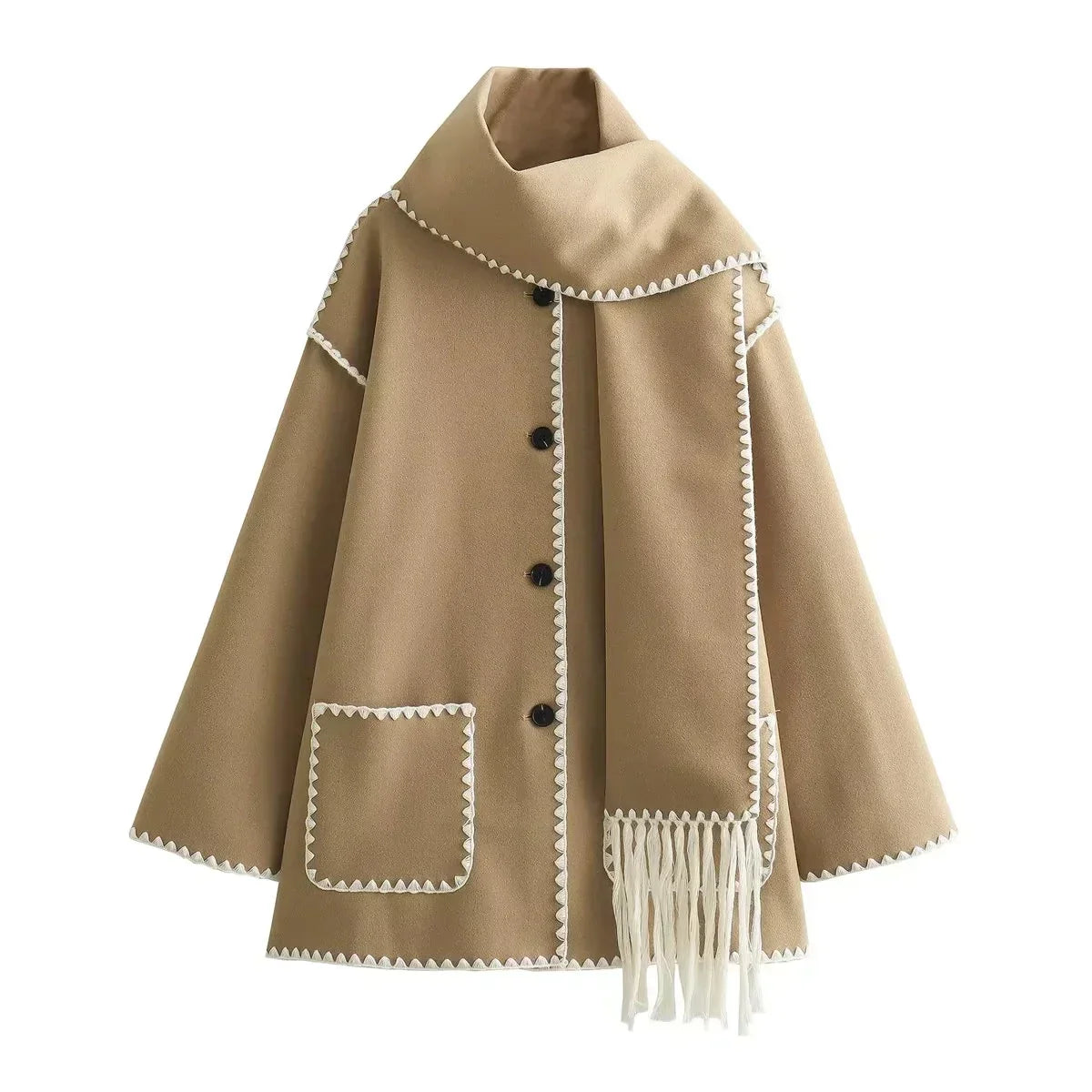 Cecilia® | Stylish, comfortable coat with a zigzag shawl collar