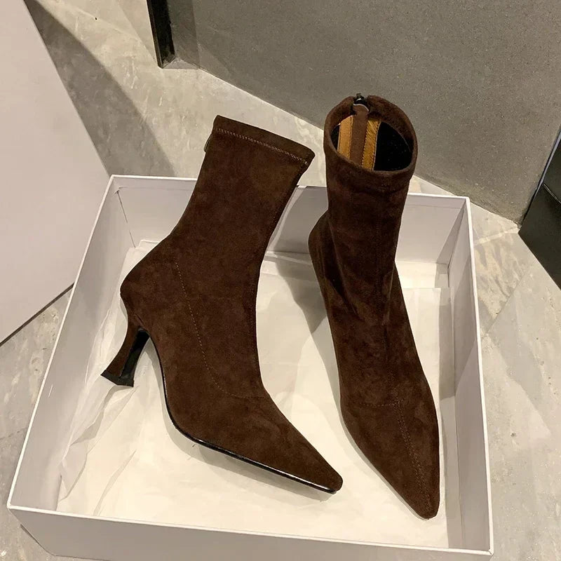 Doris | Women's Pointed Toe Sock Boots