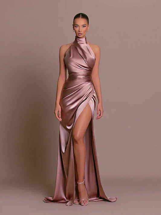 Carla | Elegant High-Slit Evening Dress