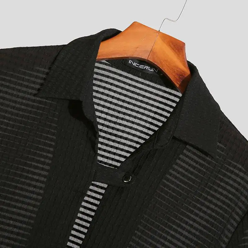 Ciara® | Striped shirt with long sleeves and lapels