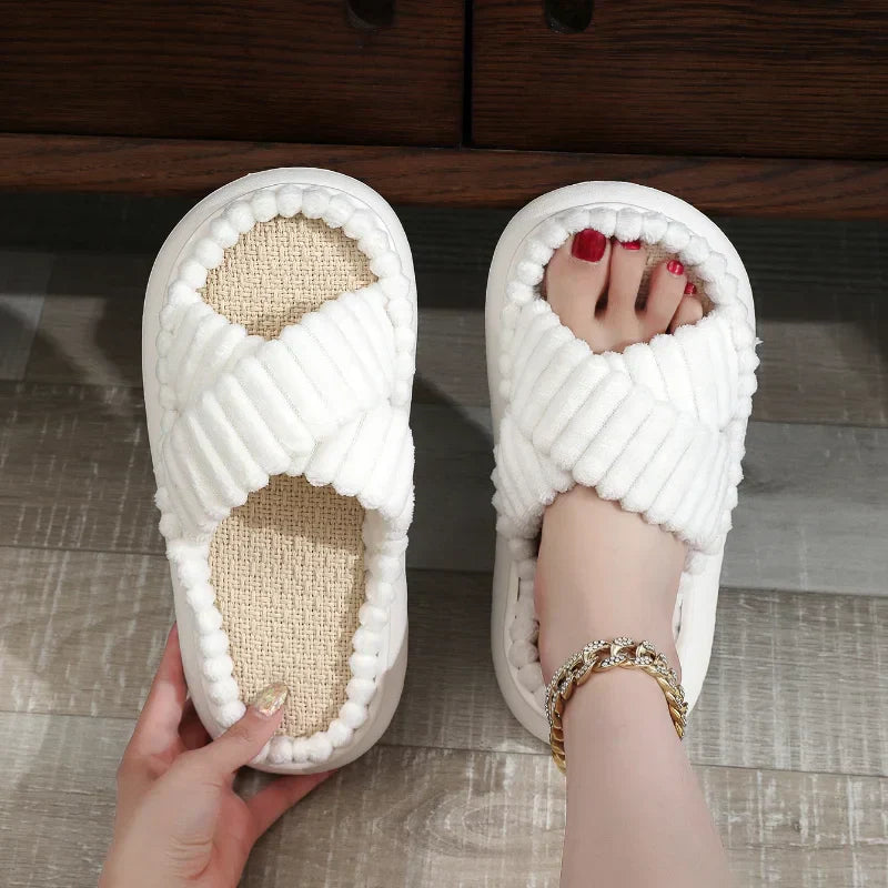 Betsabé® | Casual Open Toe Plush Slippers