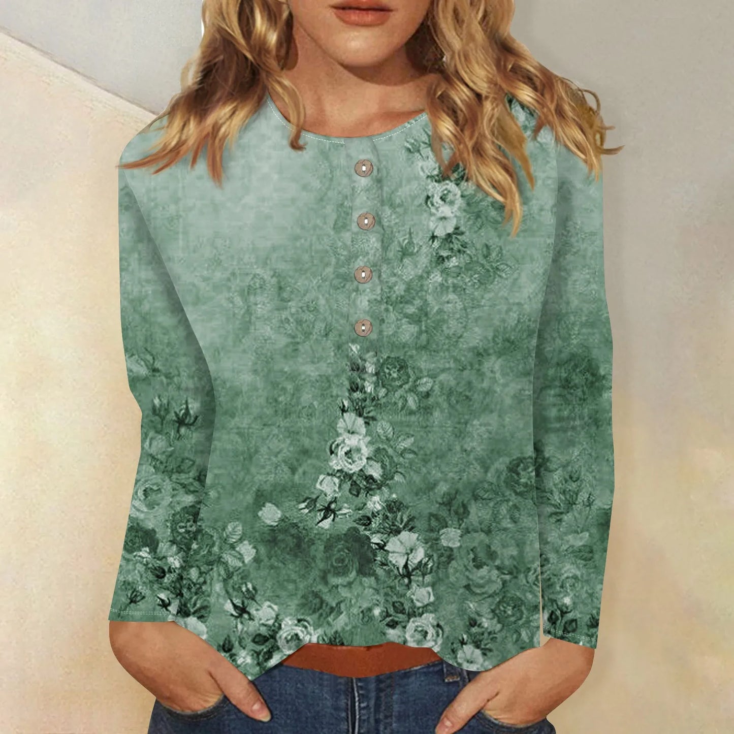 Bernadette® | Women's long sleeve printed top
