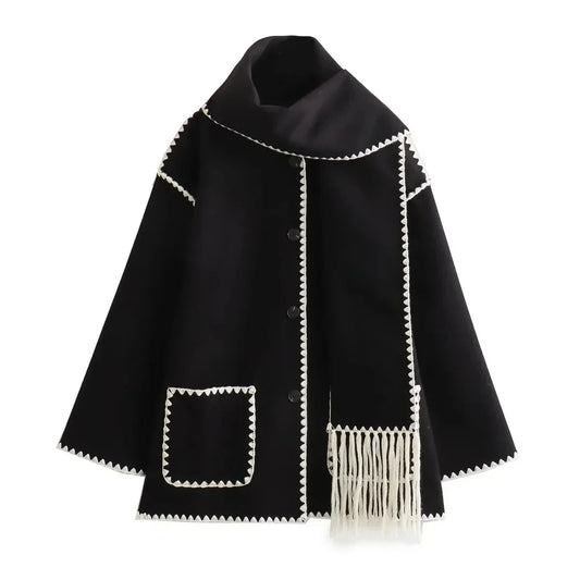 Cecilia® | Stylish, comfortable coat with a zigzag shawl collar