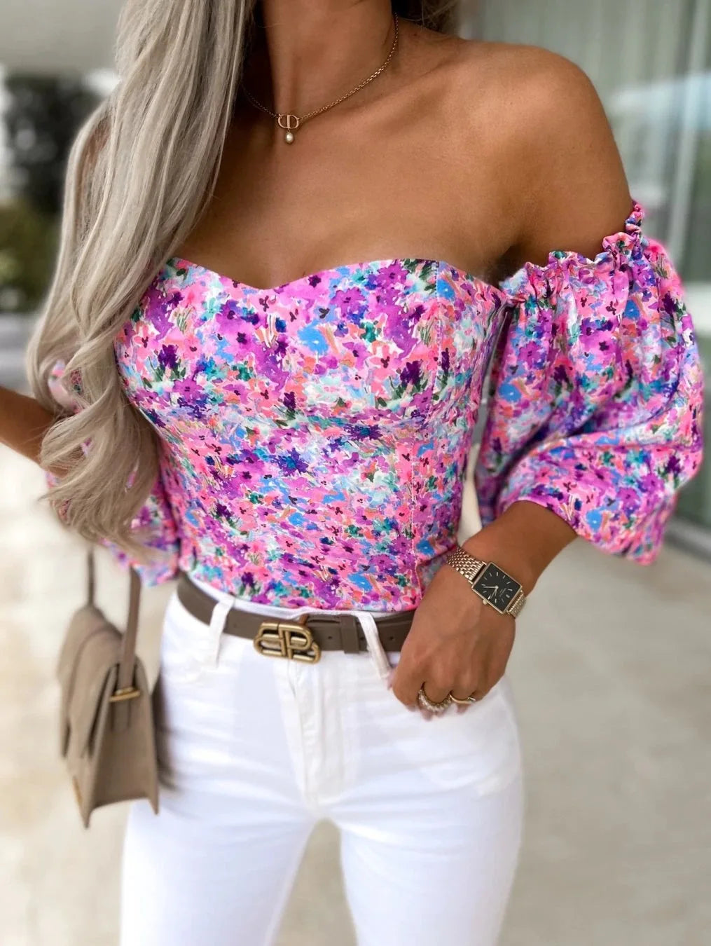 Bruen® | Off The Shoulder Floral Blouses