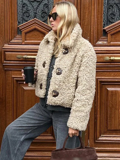 Diana® | Women's faux wool jacket, warm and fashionable, thick design