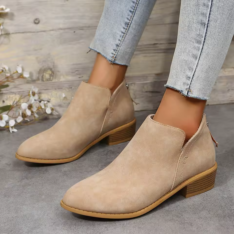 Riley | Women's Wedge Heel Pointed Toe Ankle Boots