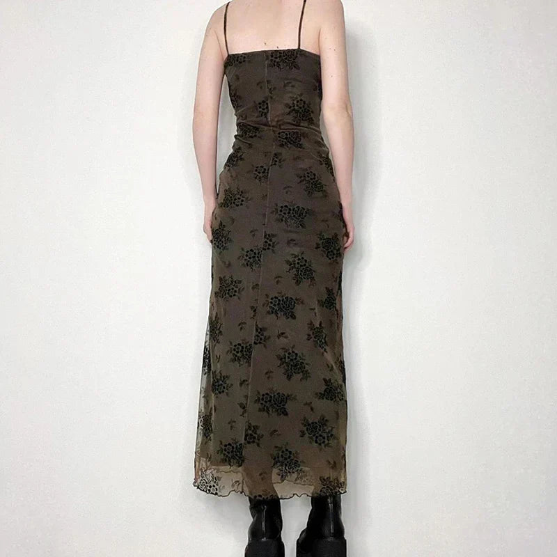 Bianca® | Vintage floral lace dress with sheer overlay