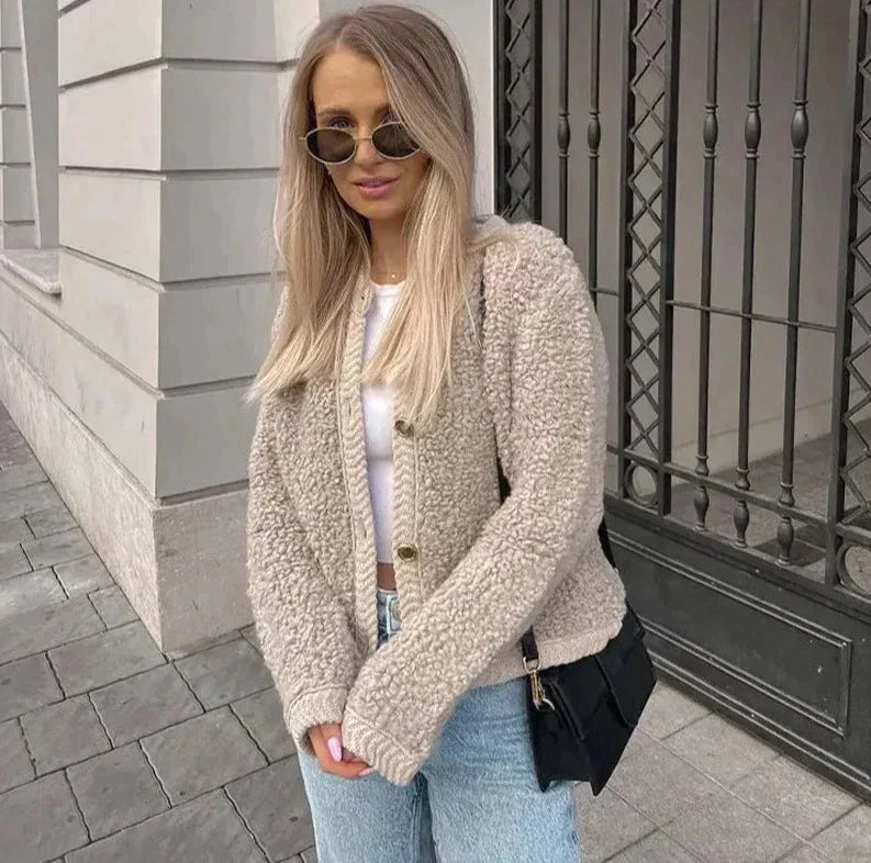Brianna | Women's Button-Front Textured Cardigan Sweater