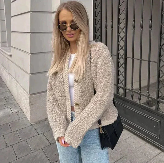 Brianna | Women's Button-Front Textured Cardigan Sweater
