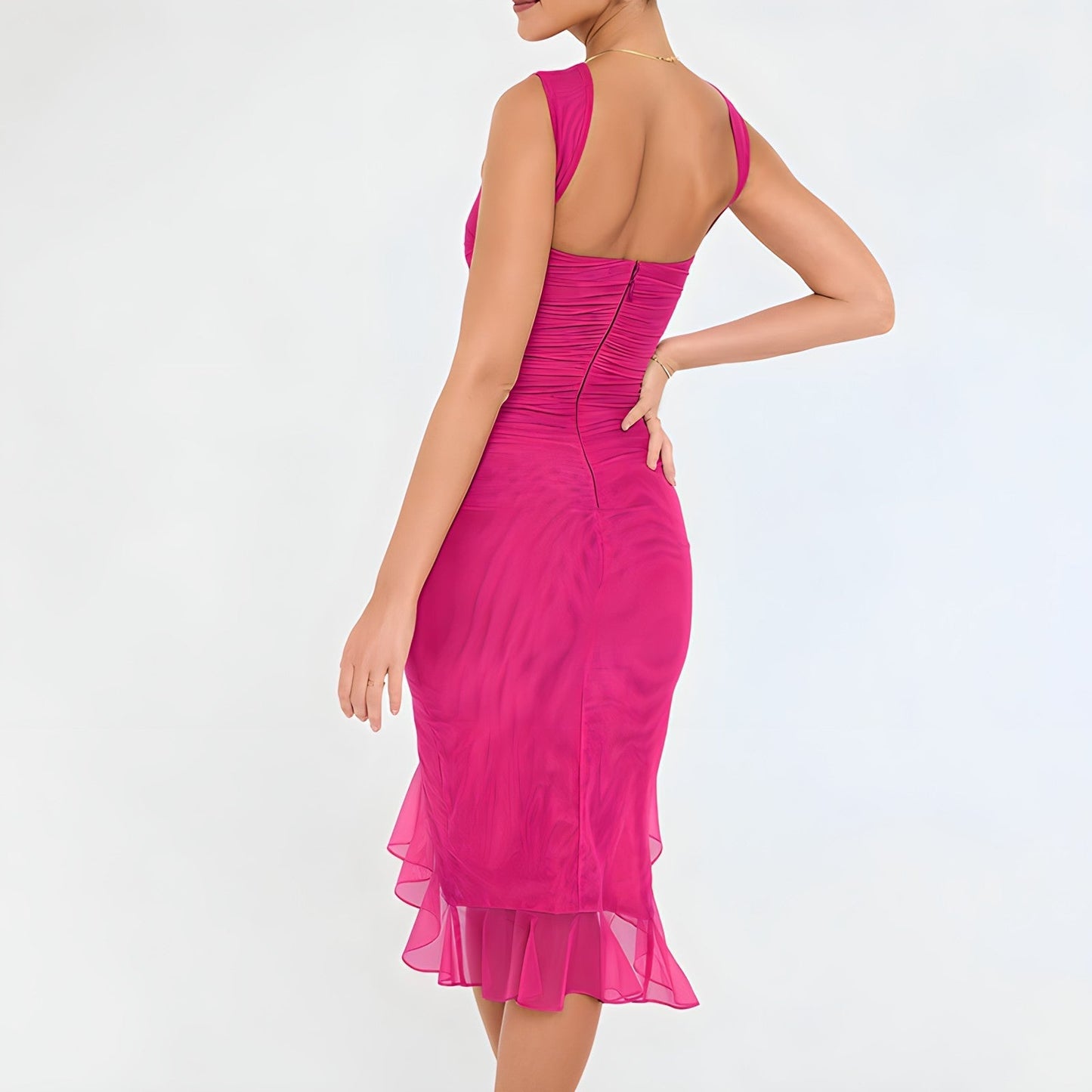 Ariana® | Midi dress with ruffles