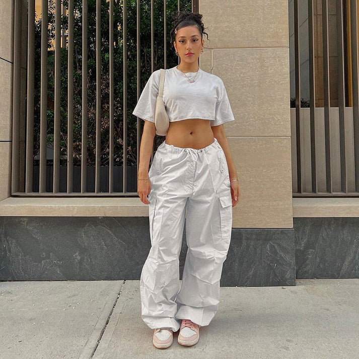 Bienvenida® | Casual Cargo Pants With Wide Legs And Pockets