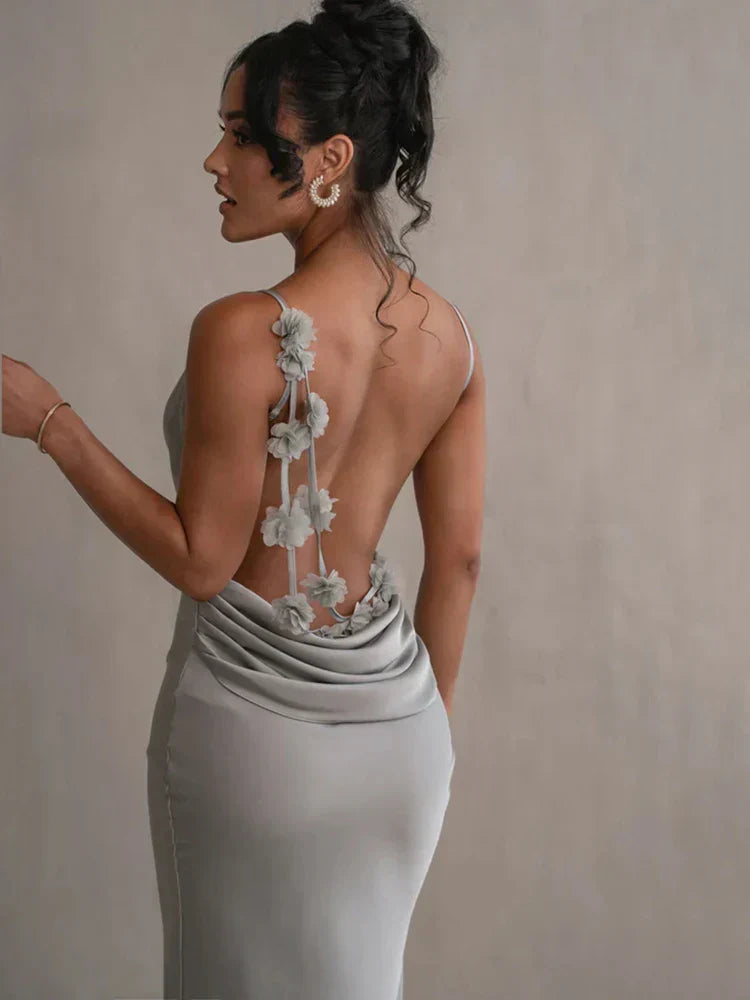 Diana® | Backless floral print maxi dress