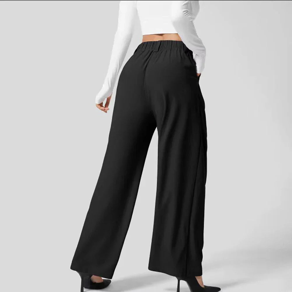 Ana® | Waffle Fabric Wide Leg Trousers