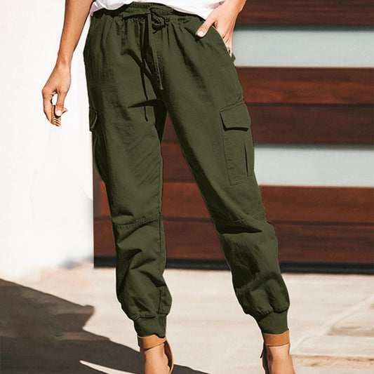 Bev® | Straight Cargo Pants With Drawstring