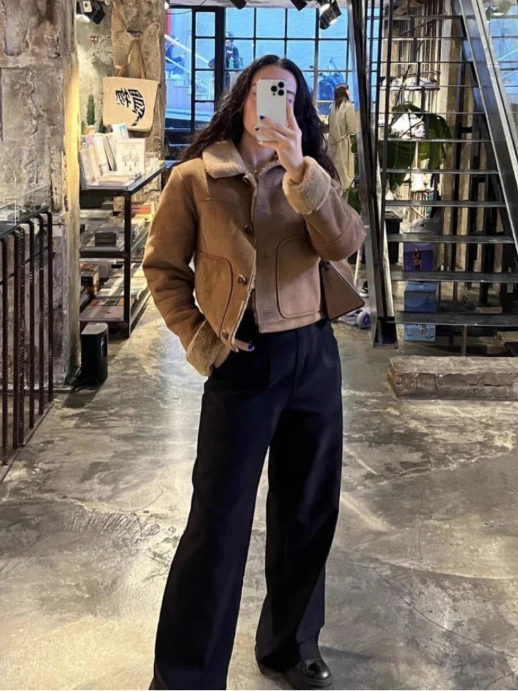 Dominique® | Women's coat jacket with lapels for autumn and winter