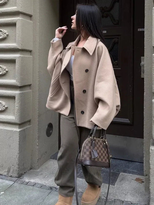 Caridad® | Warm women's jacket with lapels and pockets