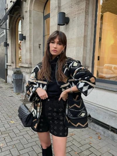 Corina® | Women's jacket with an artistic pattern