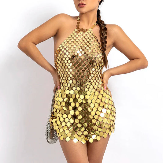 Belén® | Elegant dress with shiny sequins for women