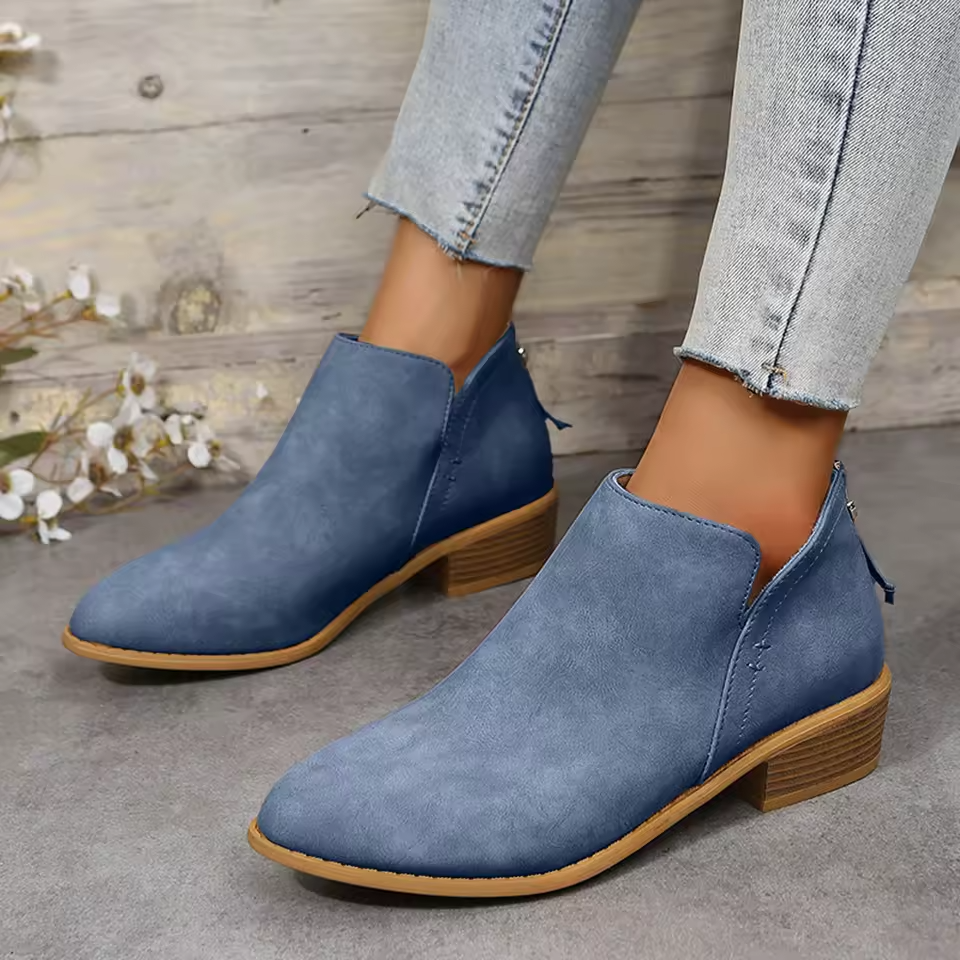 Riley | Women's Wedge Heel Pointed Toe Ankle Boots