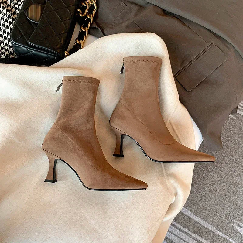 Doris | Women's Pointed Toe Sock Boots