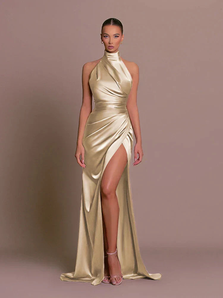 Carla | Elegant High-Slit Evening Dress