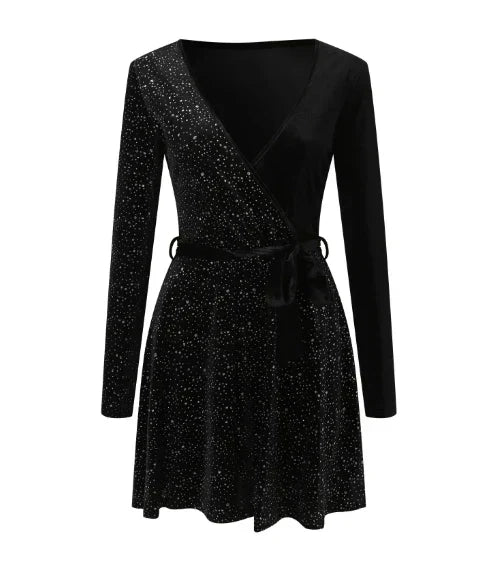 Ailen® | Sequin Wrap Dress Chic