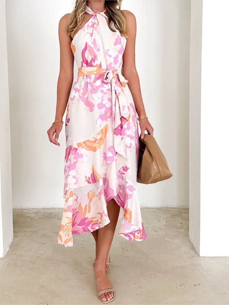 Brianna | Elegant Halter Neck Wrap Dress