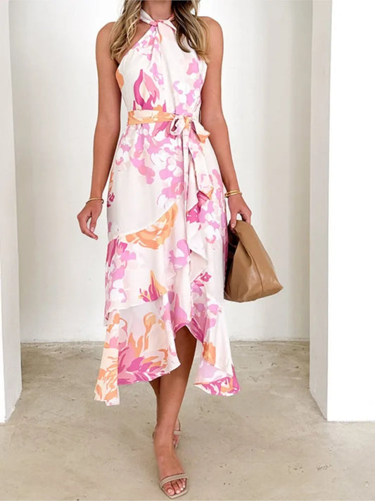 Brianna | Elegant Halter Neck Wrap Dress