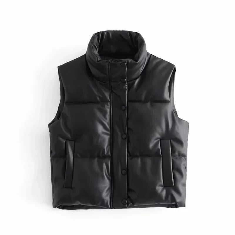 Kathleen | Women's High Collar Quilted Puffer Vest
