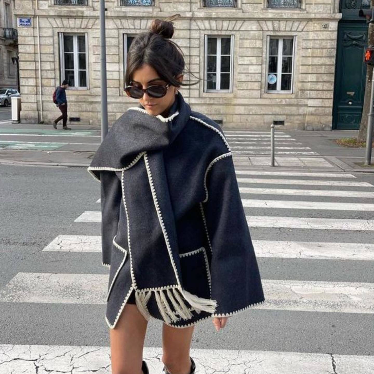Cecilia® | Stylish, comfortable coat with a zigzag shawl collar