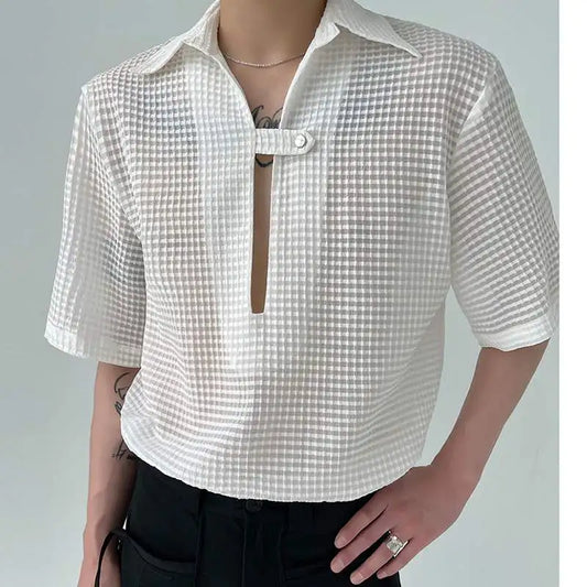 Ciara® | Striped shirt with long sleeves and lapels