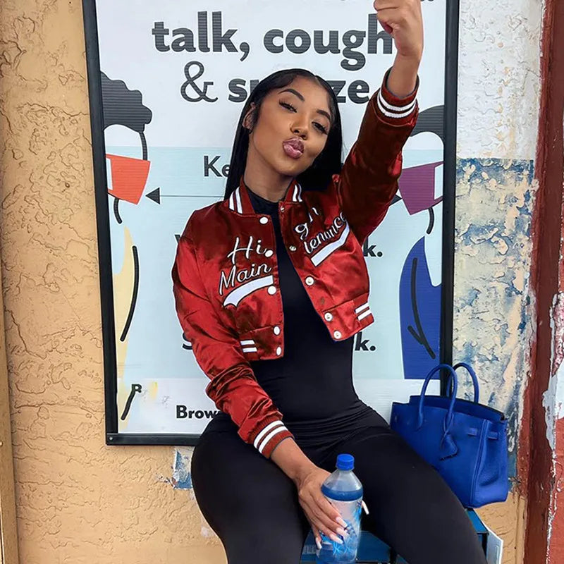 Catalina® | Embroidered short baseball jacket