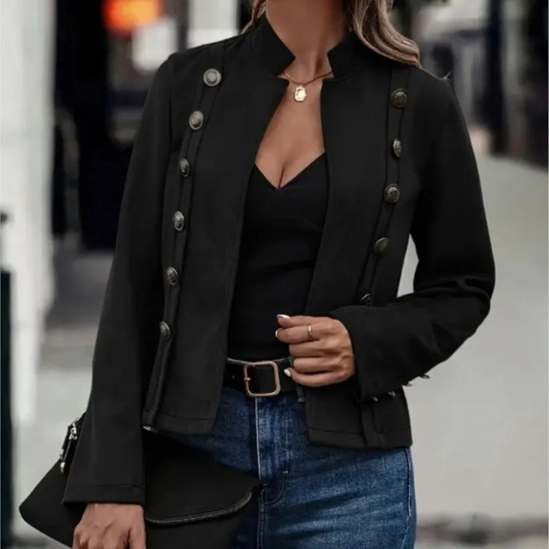Eira® | Winter coat for women with high collar and buttons
