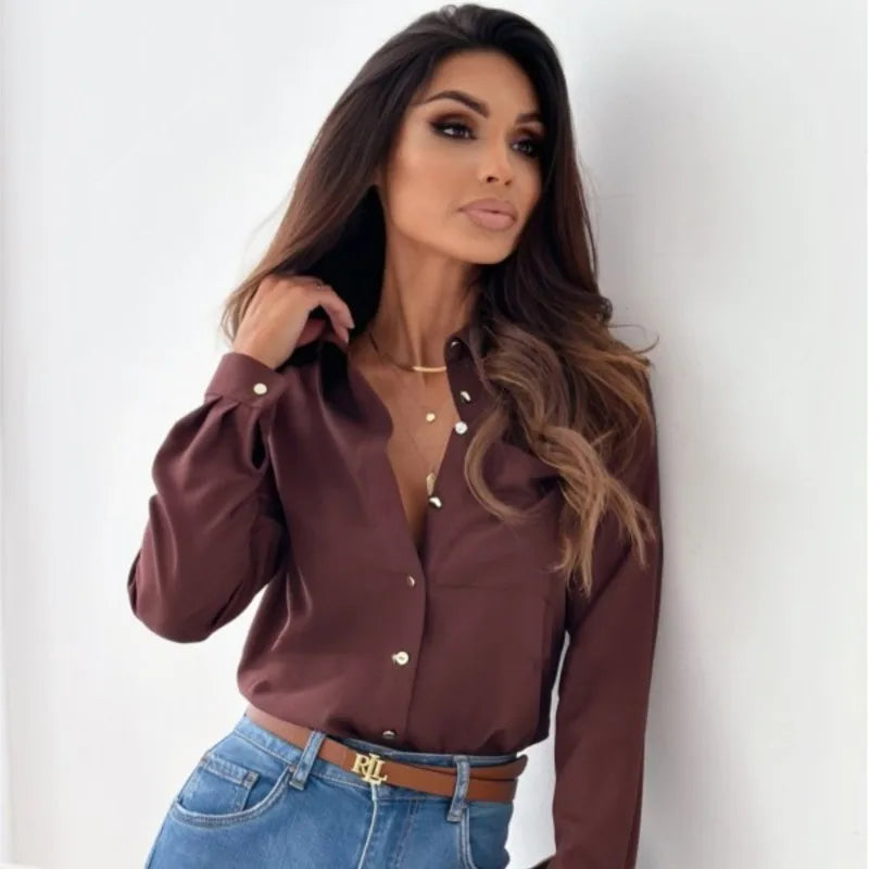 Bronislawa® | Elegant Top With Long Sleeves And Buttons At The Front