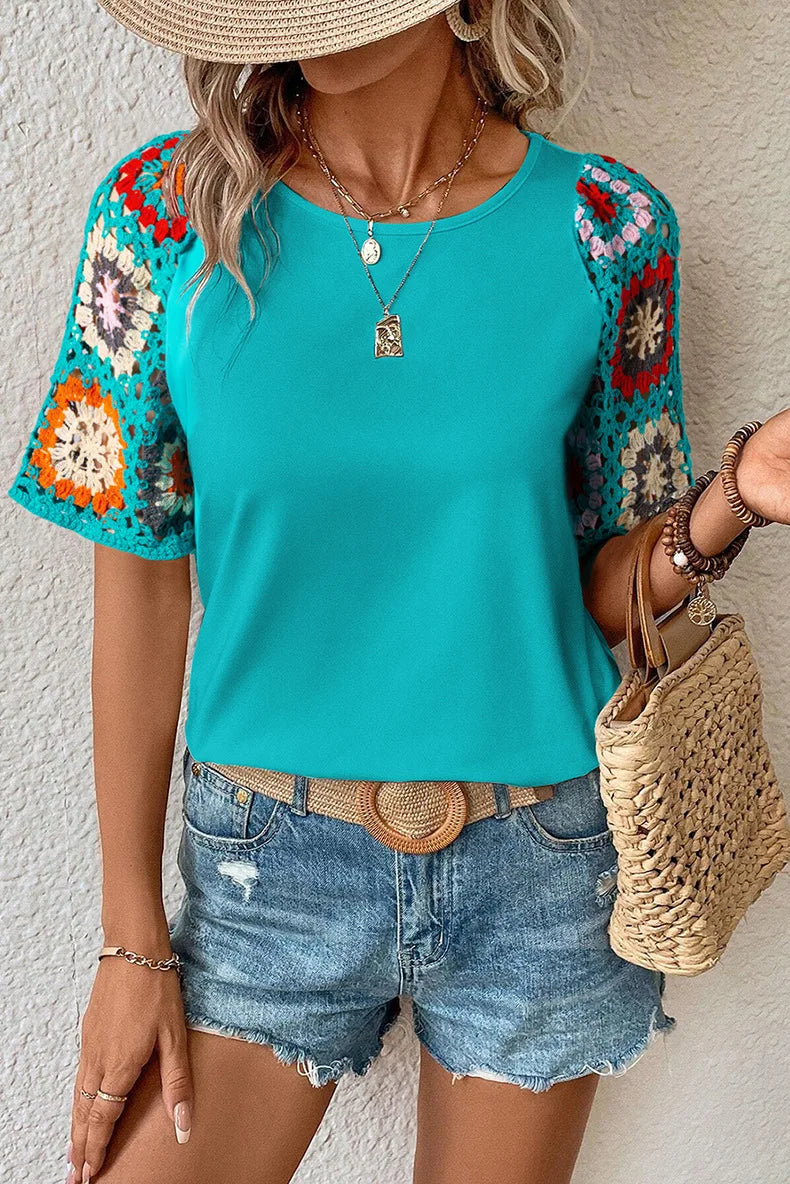 Brooke® | Blouse With Crochet Sleeves